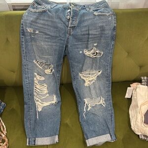 Abercrombie distressed jeans size 27. Like new.
